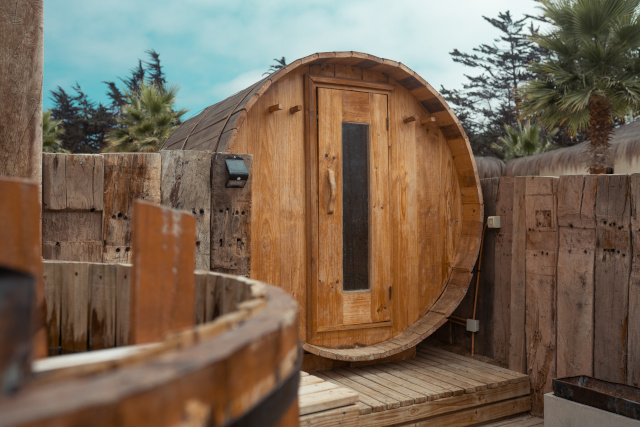 Sauna aus Holz